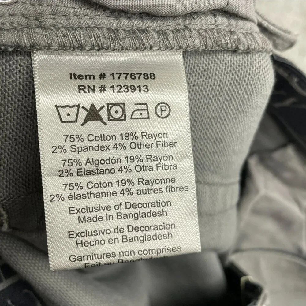 NEW Jachs NY Men's 32x32 Gray Straight Fit Flex Waistband 5-Pocket Pants